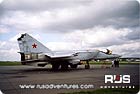 Flight MiG-25: near a runway