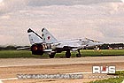 Flight MiG-25: taking-off on afterburners